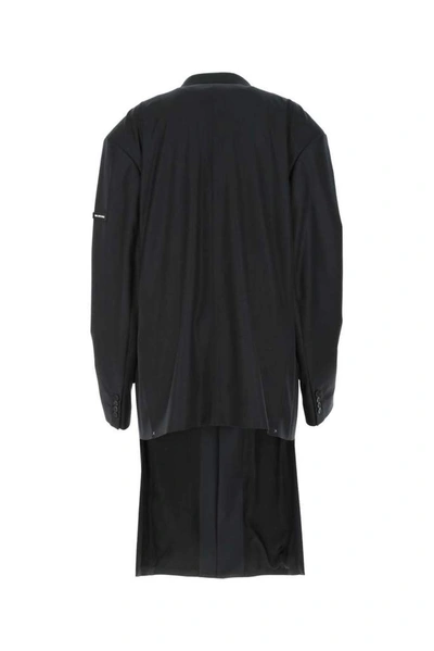 Shop Balenciaga Hybrid Blazer Coat In Navy