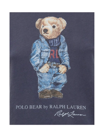 Shop Polo Ralph Lauren Bear Print T In Navy