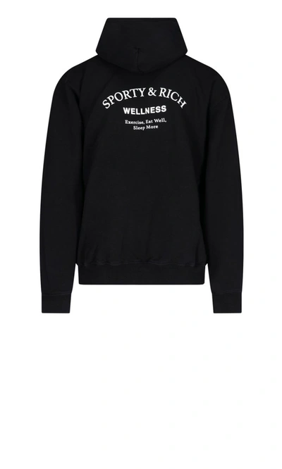 Shop Sporty And Rich Sporty & Rich Wellness Studio Hoodie In Black