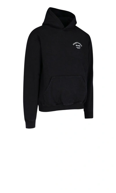 Shop Sporty And Rich Sporty & Rich Wellness Studio Hoodie In Black