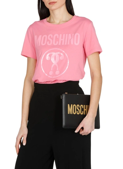 Shop Moschino Double Question Mark T In Pink