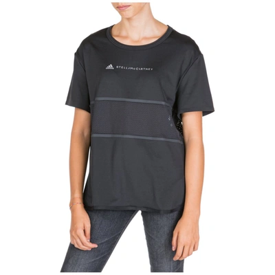 Shop Adidas By Stella Mccartney Layered Logo Printed T In Black