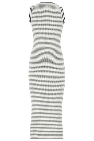 Shop Alessandra Rich Striped Sleeveless Dress In Multi