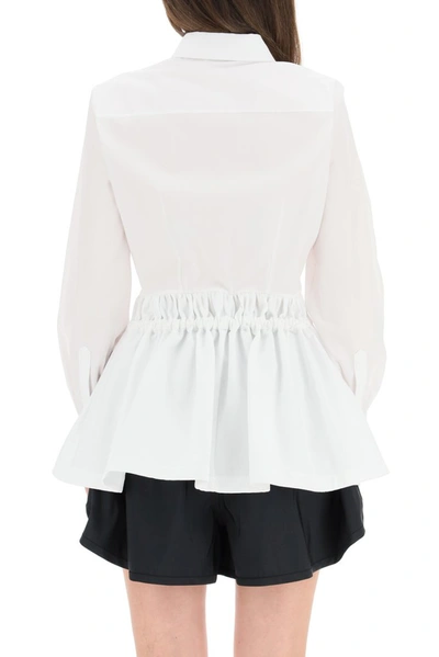 Shop Alexander Mcqueen Drawstring Detail Shirt In White