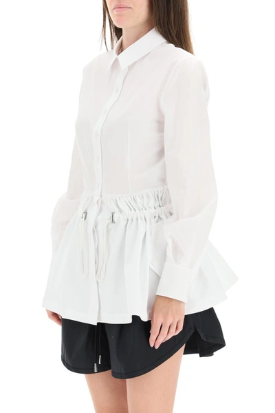 Shop Alexander Mcqueen Drawstring Detail Shirt In White