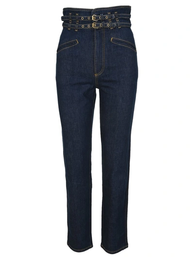 Shop Philosophy Di Lorenzo Serafini Birgit Belted Jeans In Blue