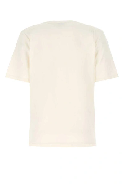 Shop Saint Laurent Distressed Effect Graphic Printed T In White