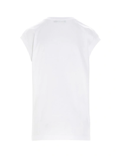 Shop Dolce & Gabbana Logo Plaque Cap Sleeve Top In White