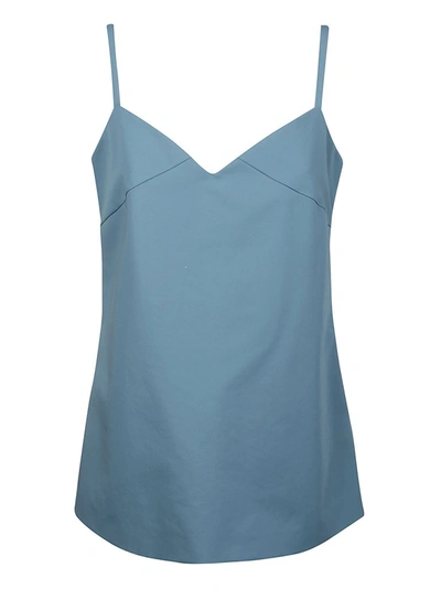 Shop Max Mara Slip Strap Top In Blue