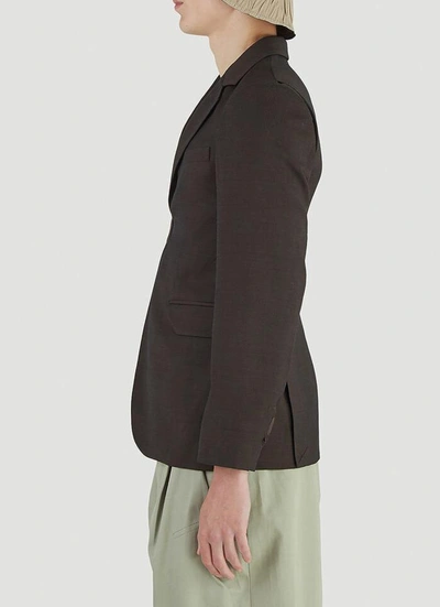 Shop Ader Error Hook Fastening Blazer In Brown