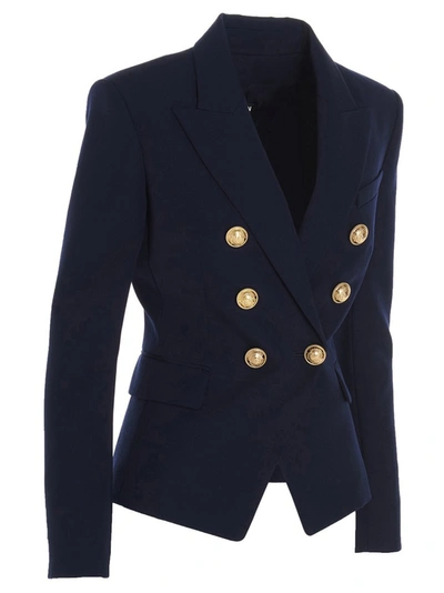 Shop Balmain Double In Navy