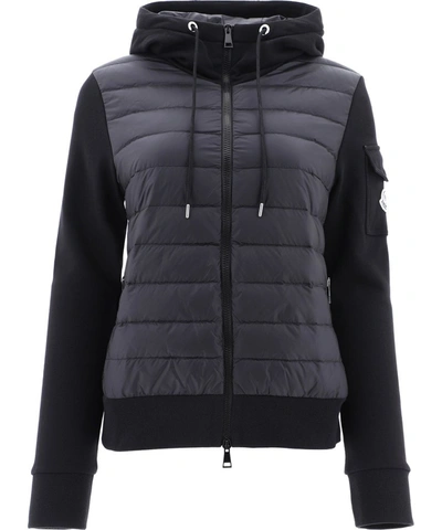 Shop Moncler Zipped Hooded Jacket In Black