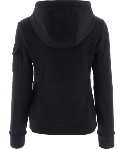 Shop Moncler Zipped Hooded Jacket In Black