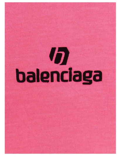 Shop Balenciaga Sponsor Logo Oversized T In Pink