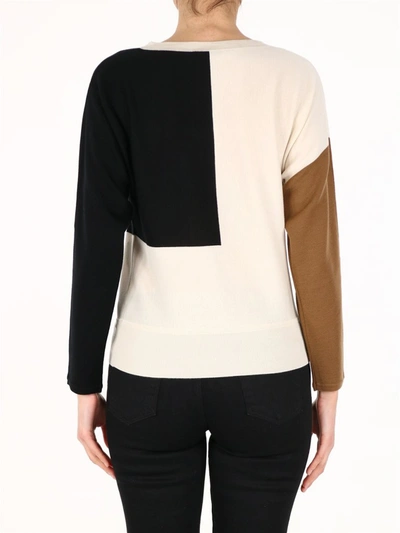 Shop Max Mara Colour Block Knitted Sweater In Multi