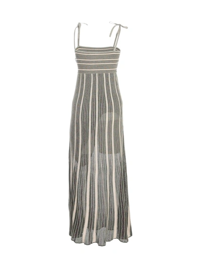 Shop M Missoni Striped Ribbed Maxi Dress In Multi