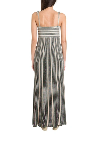 Shop M Missoni Striped Ribbed Maxi Dress In Multi