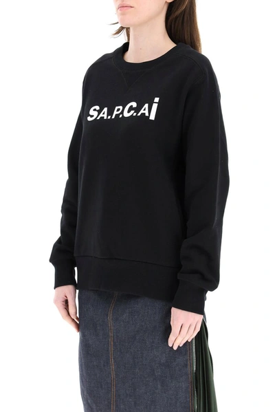 Shop A.p.c. X Sacai Tani Crewneck Sweatshirt In Black