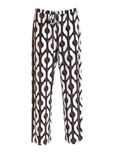 Shop Max Mara Beachwear Printed Drawstring Pants In Multi