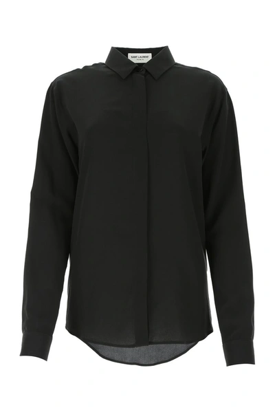 Shop Saint Laurent Classic Tailored Shirt In Black