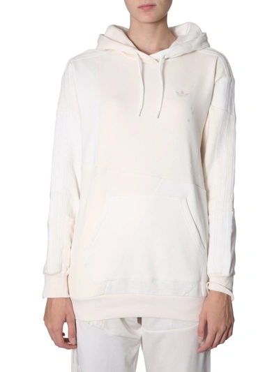 Shop Adidas By Danielle Cathari Panelled Hoodie In White