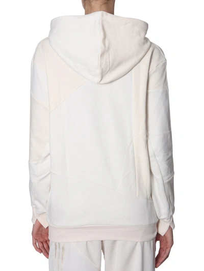 Shop Adidas By Danielle Cathari Panelled Hoodie In White