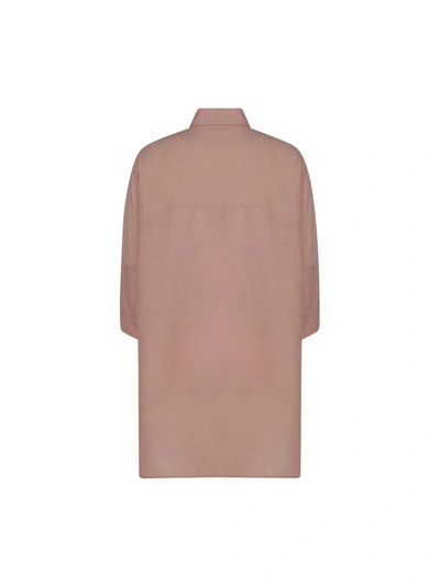 Shop Agnona Loose Fit Long Shirt In Pink