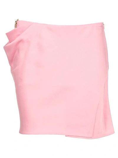 Shop Versace Medusa Detailed Skirt In Pink