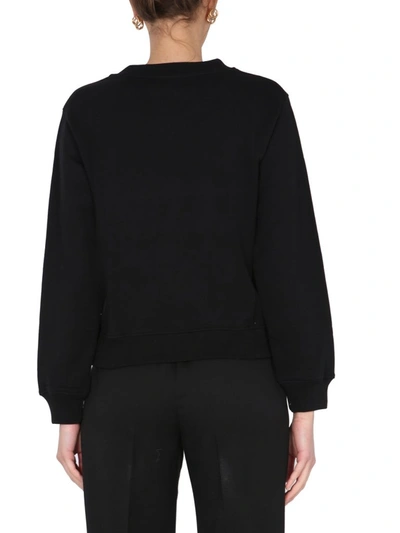 Shop Moschino Couture Print Sweatshirt In Black