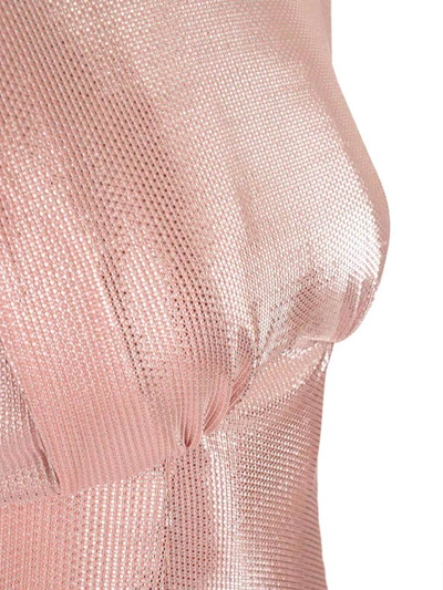 Shop Msgm Sleeveless Midi Dress In Pink