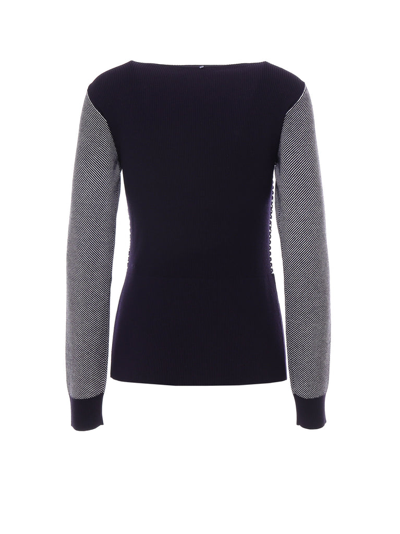 Shop Sportmax Code Sportmax Boatneck Sweater In Blue