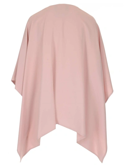 Shop Valentino Layered Draped Cape In Pink