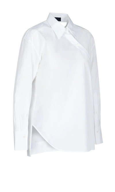 Shop Eudon Choi Asymmetric Cut In White