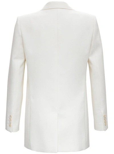 Shop Saint Laurent Single Breasted Blazer In White