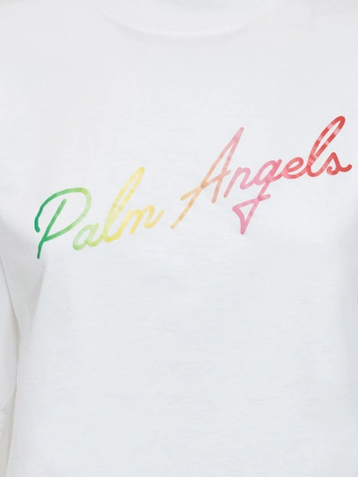 Shop Palm Angels Miami Logo T In White