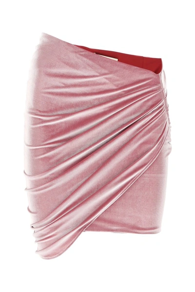 Shop Alexandre Vauthier Asymmetric Mini Skirt In Pink
