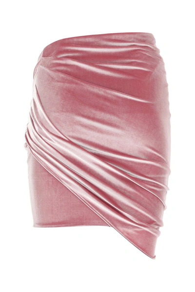 Shop Alexandre Vauthier Asymmetric Mini Skirt In Pink