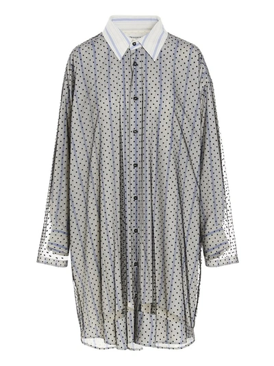 Shop Maison Margiela Overlay Shirt Dress In Multi