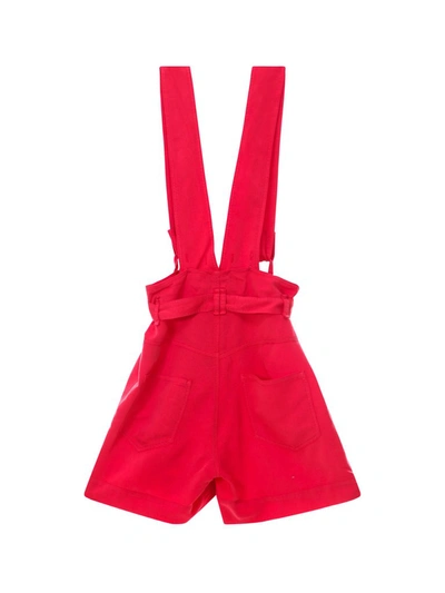 Shop Isabel Marant Fineba Overall Shorts In Red
