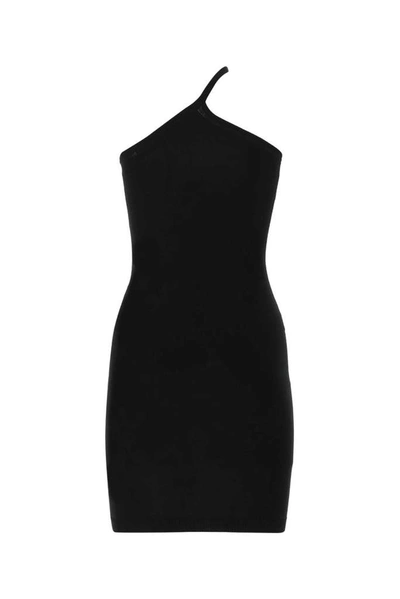 Shop Dsquared2 Asymmetric One Shoulder Dress In Black