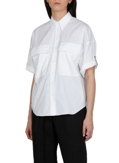 Shop Brunello Cucinelli Pocket Detail Short Sleeve Shirt In White