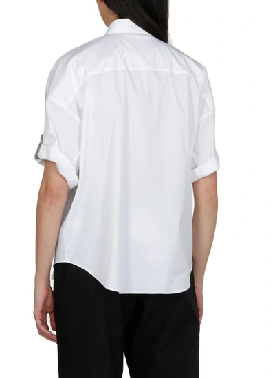 Shop Brunello Cucinelli Pocket Detail Short Sleeve Shirt In White