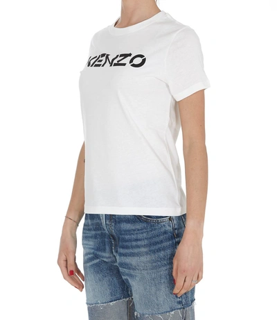 Shop Kenzo Logo Print T In White