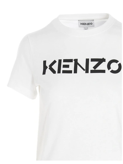 Shop Kenzo Logo Print T In White