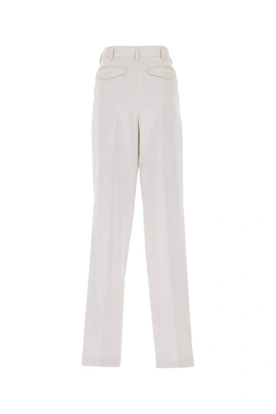 Shop Stella Mccartney Pleated High Waisted Pants In White