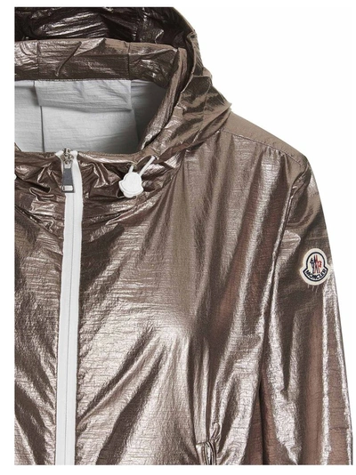 Shop Moncler Eschamali Hooded Jacket In Gold