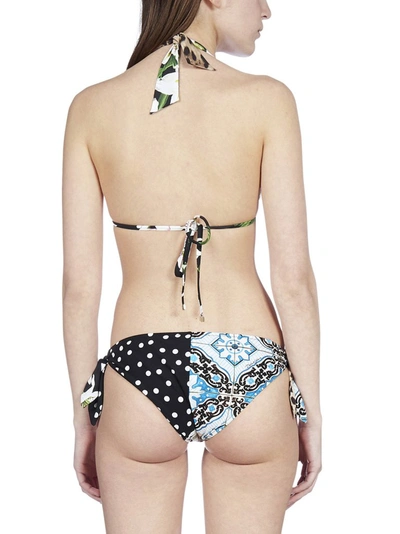 Shop Dolce & Gabbana Patchwork Bikini Set In Multi