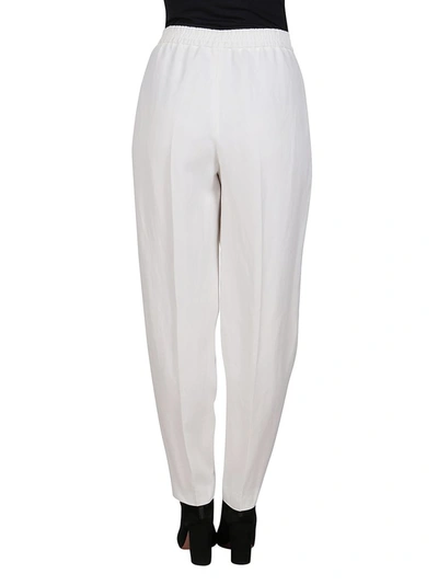 Shop Agnona High Waisted Tapered Pants In White