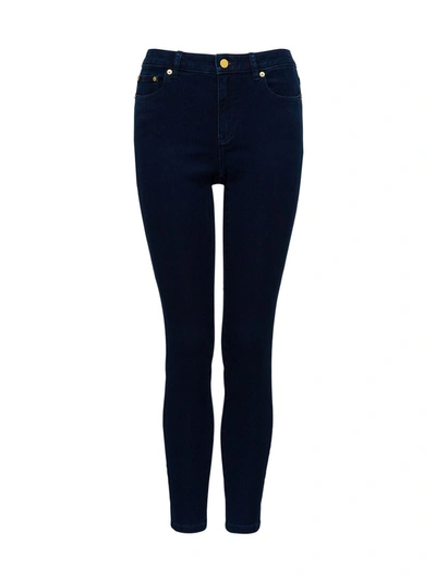 Shop Michael Michael Kors Logo Patch Skinny Jeans In Blue