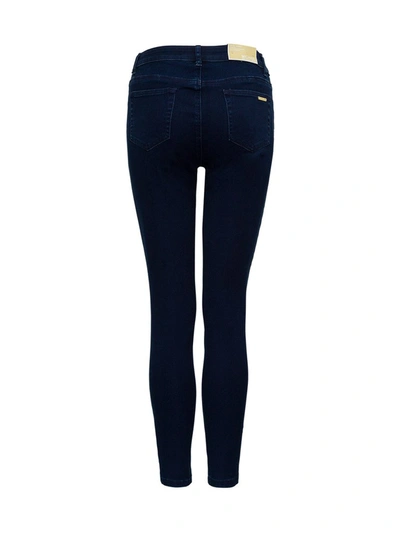 Shop Michael Michael Kors Logo Patch Skinny Jeans In Blue